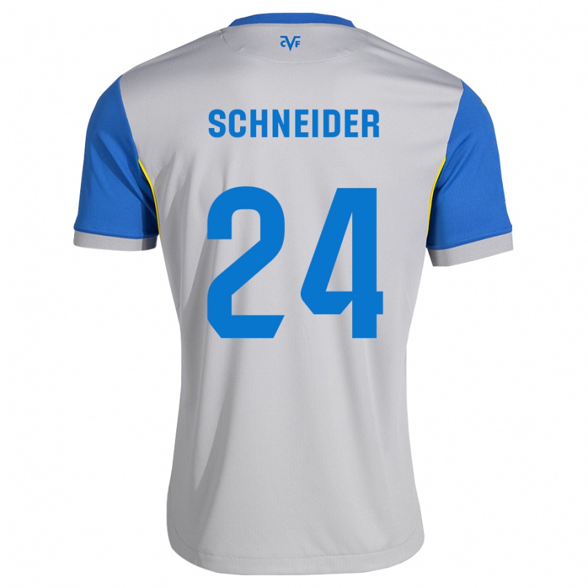 נשים Ben Schneider #24 כחול דודג' אפור הרחק ג'רזי 2026/27 חולצה קצרה