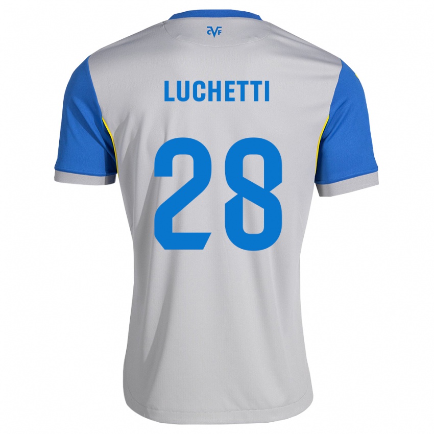 נשים Danilo Luchetti #28 כחול דודג' אפור הרחק ג'רזי 2026/27 חולצה קצרה