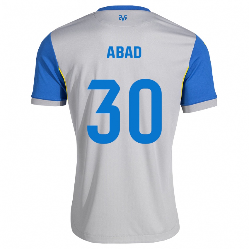 נשים Iker Abad #30 כחול דודג' אפור הרחק ג'רזי 2026/27 חולצה קצרה