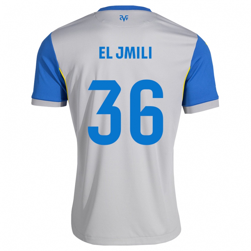 נשים Nizar El Jmili #36 כחול דודג' אפור הרחק ג'רזי 2026/27 חולצה קצרה
