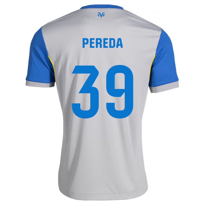 נשים Pablo Pereda #39 כחול דודג' אפור הרחק ג'רזי 2026/27 חולצה קצרה