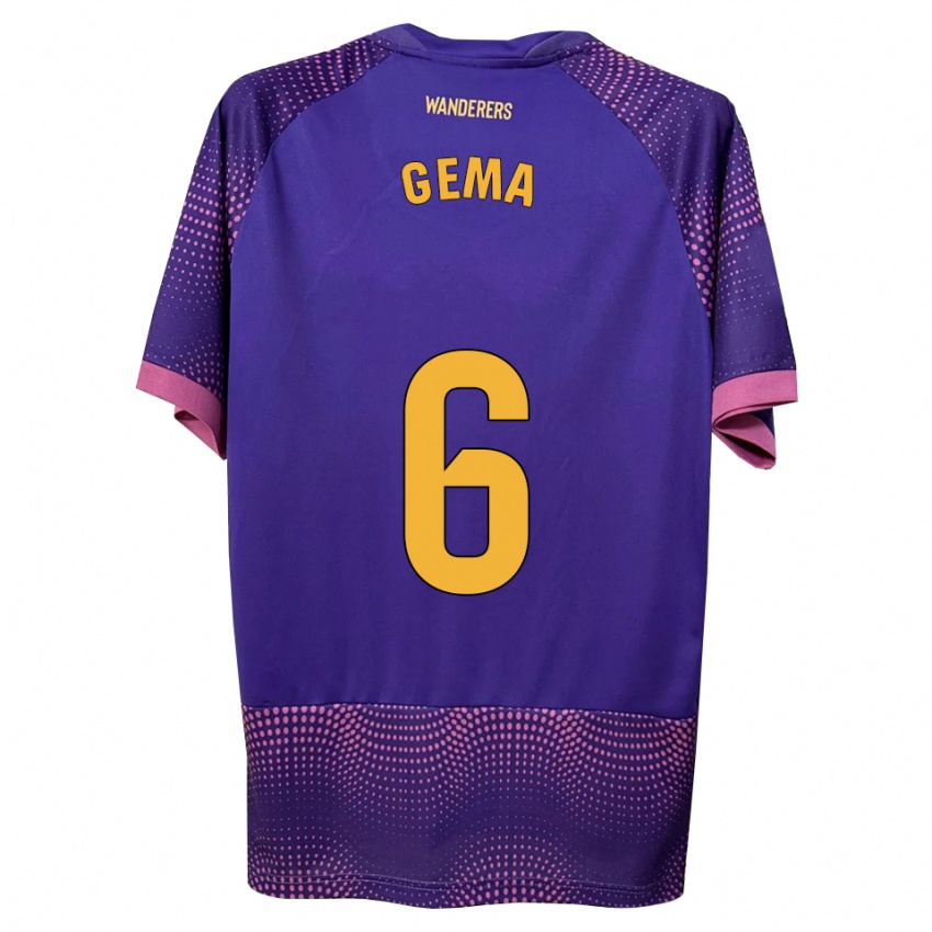 נשים Gema Climent #6 לבן ורוד סגול הרחק ג'רזי 2026/27 חולצה קצרה
