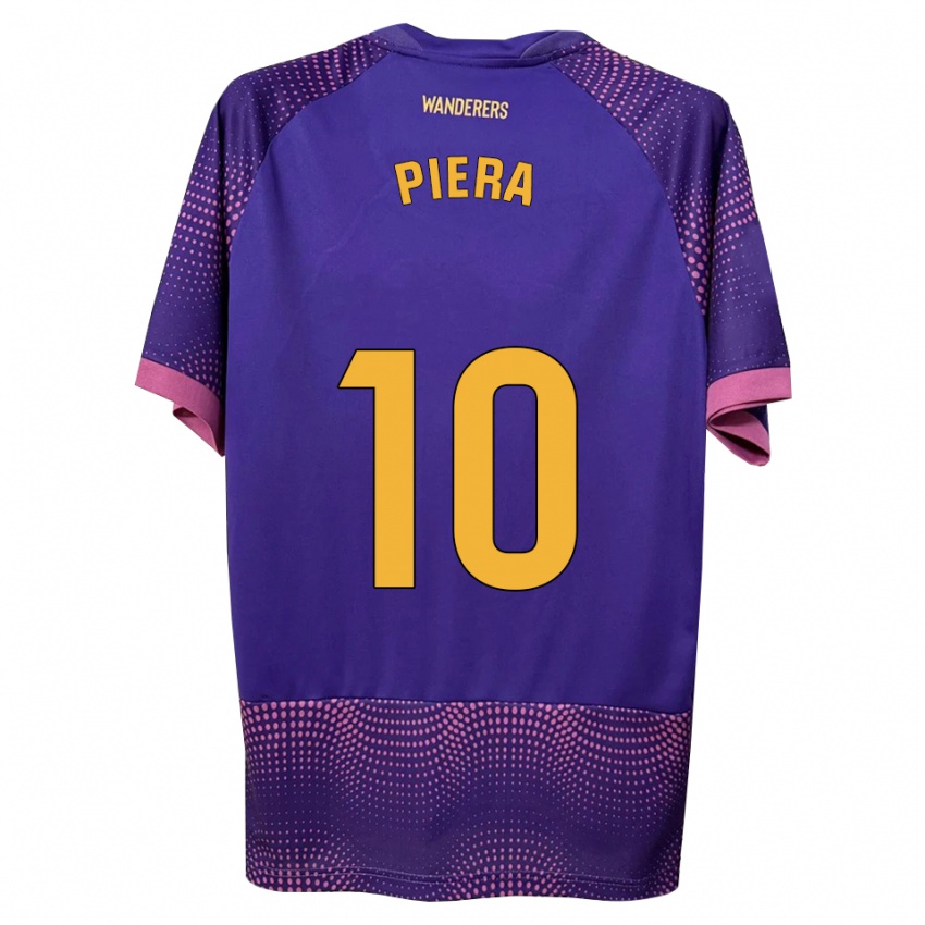 נשים Juan Piera #10 לבן ורוד סגול הרחק ג'רזי 2026/27 חולצה קצרה