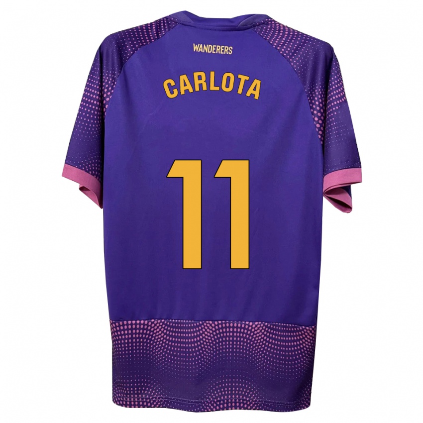 נשים Carlota Ursua Sánchez #11 לבן ורוד סגול הרחק ג'רזי 2026/27 חולצה קצרה