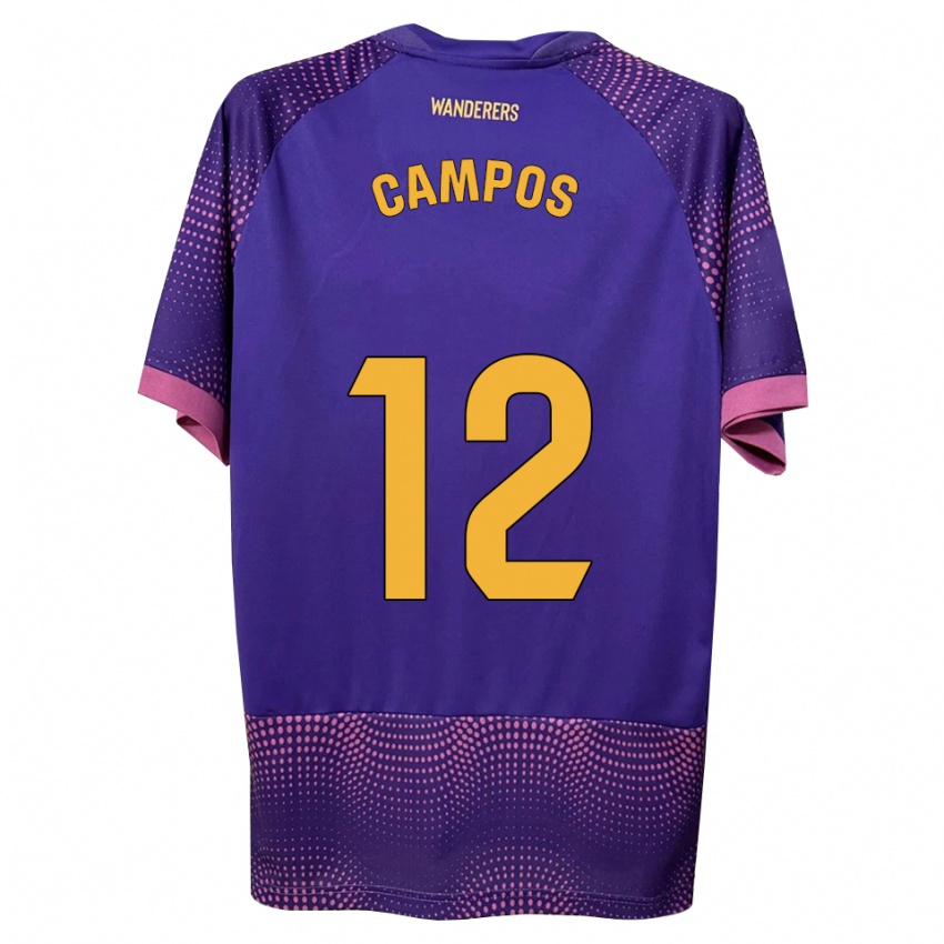 נשים Álex Campos #12 לבן ורוד סגול הרחק ג'רזי 2026/27 חולצה קצרה