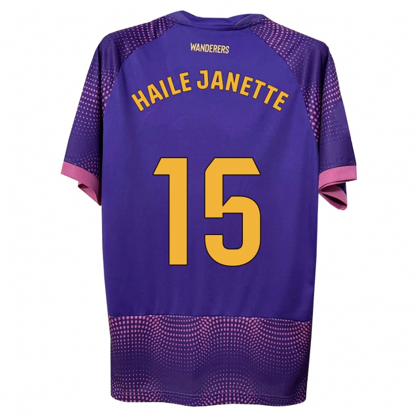 נשים Haile Janette Pereira Richards #15 לבן ורוד סגול הרחק ג'רזי 2026/27 חולצה קצרה