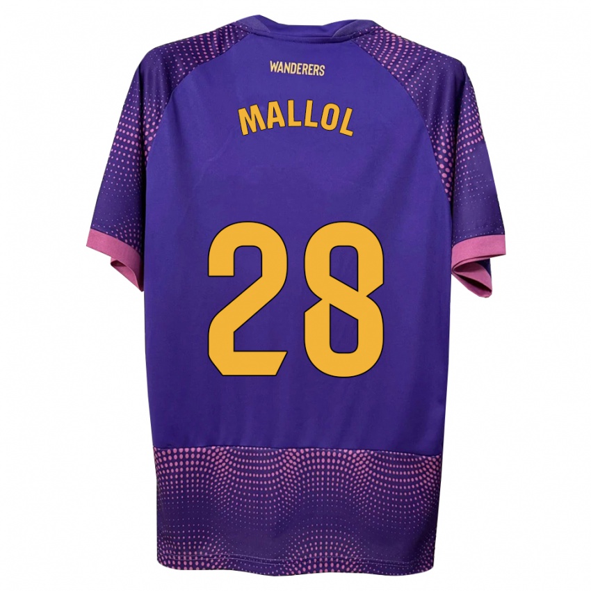 נשים Enrique Mallol #28 לבן ורוד סגול הרחק ג'רזי 2026/27 חולצה קצרה