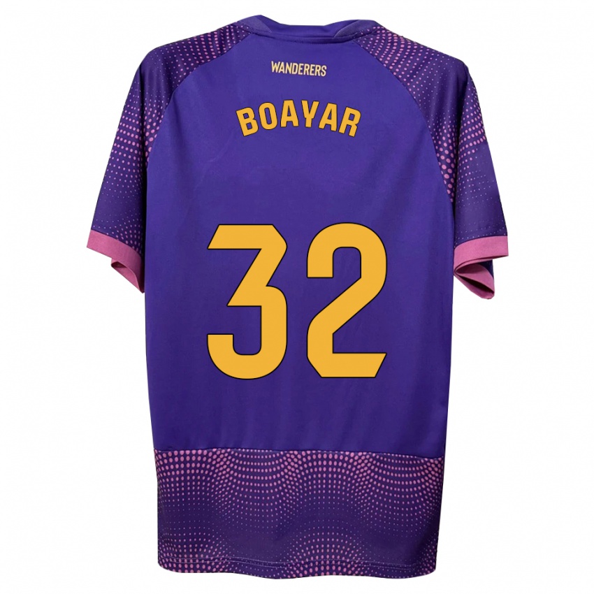 נשים Adam Boayar #32 לבן ורוד סגול הרחק ג'רזי 2026/27 חולצה קצרה