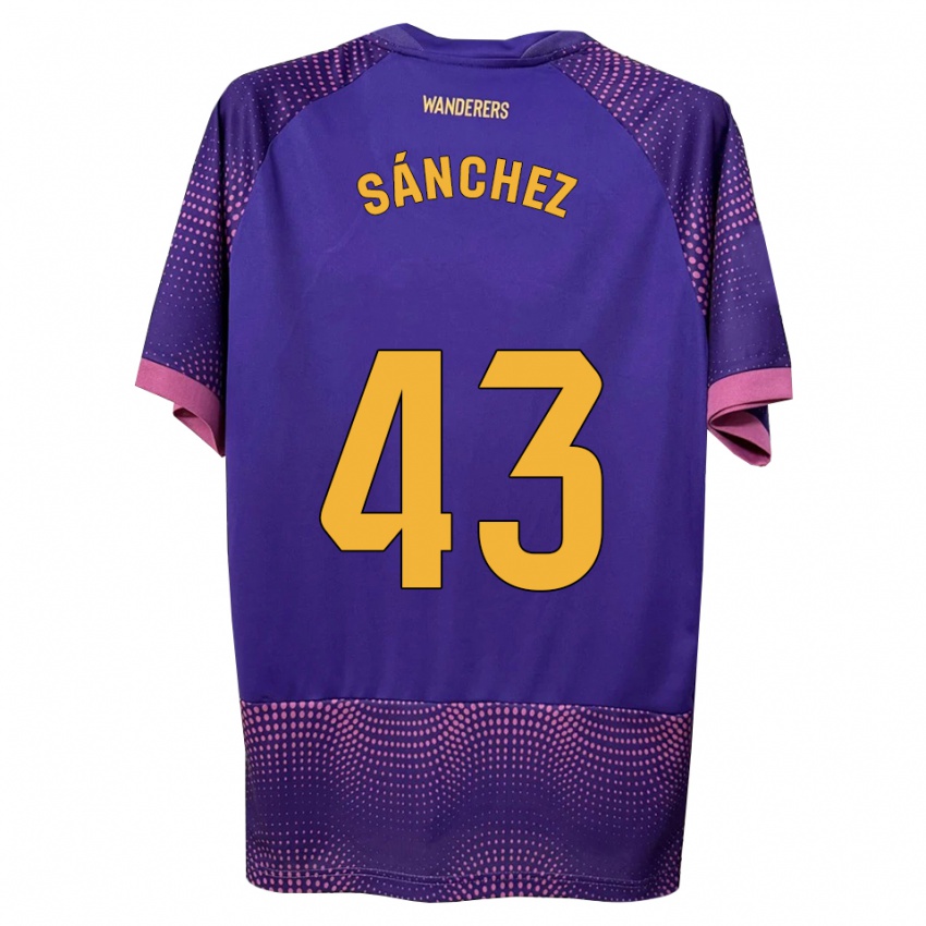 נשים Diego Sánchez #43 לבן ורוד סגול הרחק ג'רזי 2026/27 חולצה קצרה