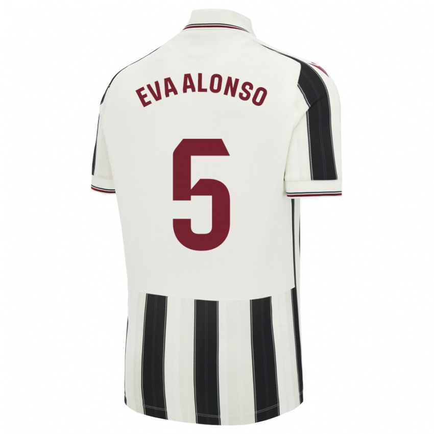 נשים Eva Alonso #5 לבן אדום שחור הרחק ג'רזי 2026/27 חולצה קצרה