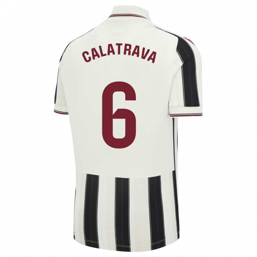 נשים Alberto Calatrava #6 לבן אדום שחור הרחק ג'רזי 2026/27 חולצה קצרה