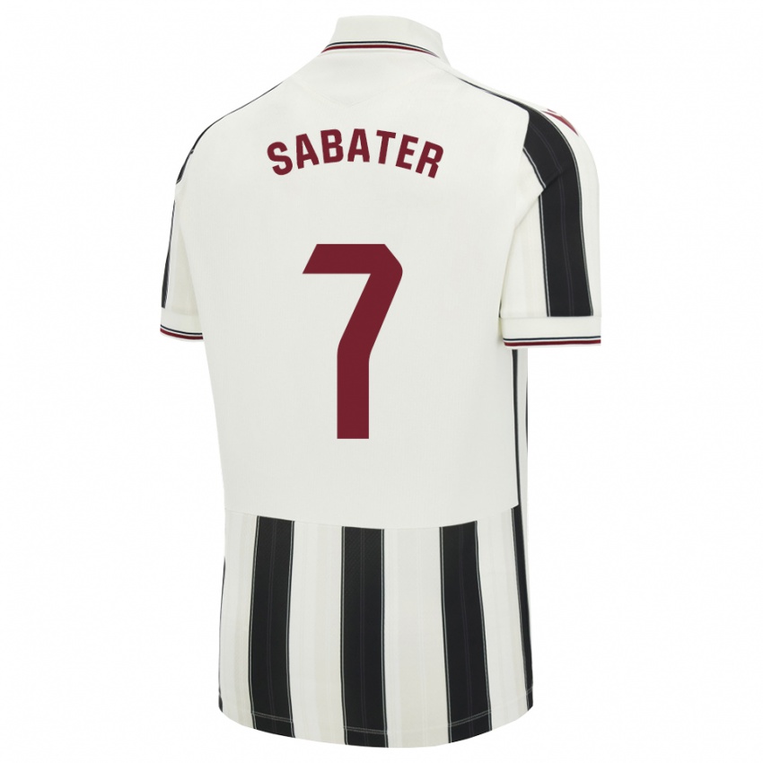 נשים Ethan Sabater #7 לבן אדום שחור הרחק ג'רזי 2026/27 חולצה קצרה