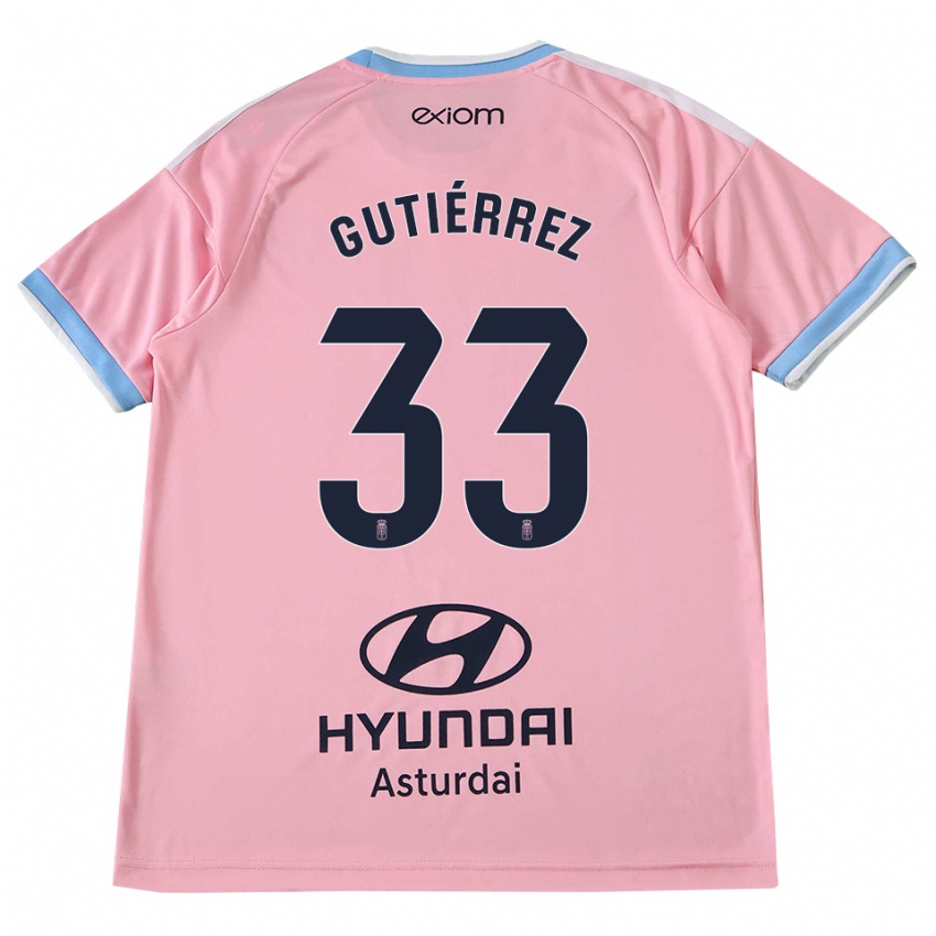 נשים Raúl Gutiérrez #33 כחול תירס ורוד הרחק ג'רזי 2026/27 חולצה קצרה