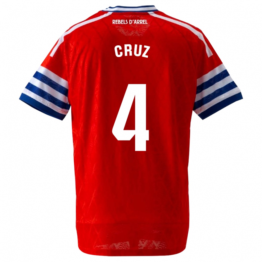 נשים Ian Cruz #4 כחול מלכותי אדום הרחק ג'רזי 2026/27 חולצה קצרה