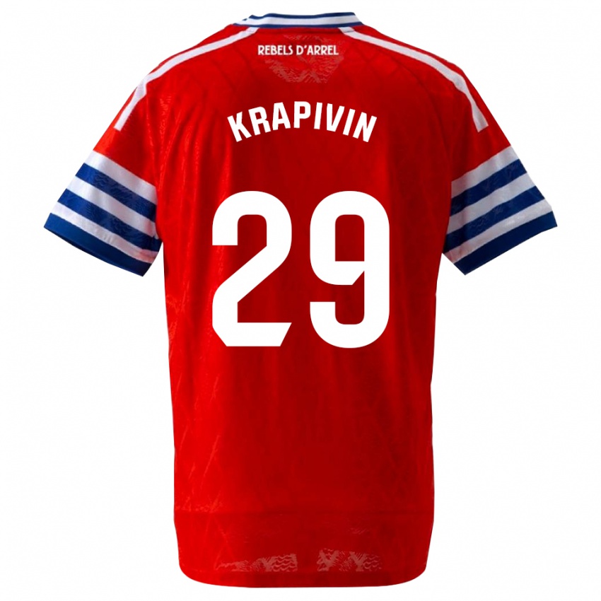 נשים Yegor Krapivin #29 כחול מלכותי אדום הרחק ג'רזי 2026/27 חולצה קצרה