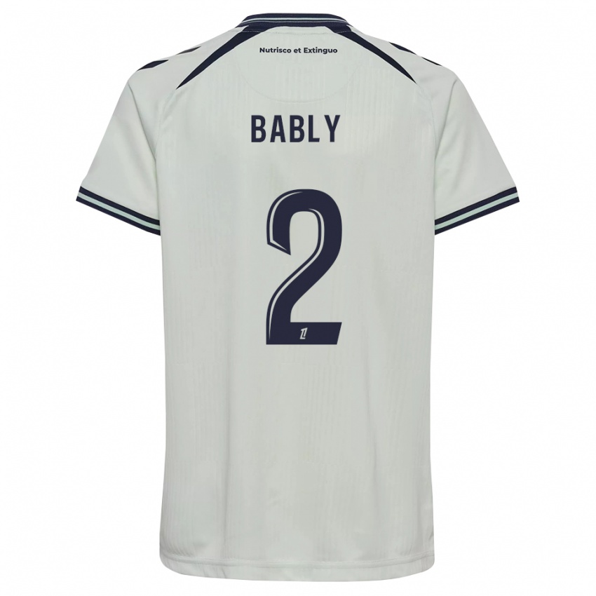 נשים Emmanuel Bably #2 כחול חצות לבן הרחק ג'רזי 2026/27 חולצה קצרה