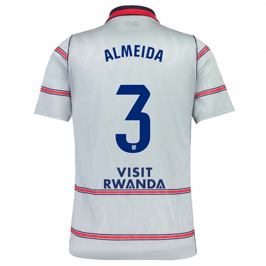 נשים Adrián Almeida #3 אפור אדום כחול צי ג'רזי קיט שלישי 2026/27 חולצה קצרה