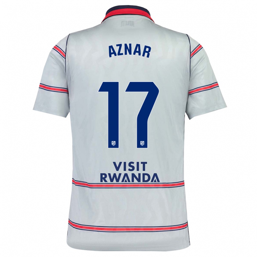 נשים Javi Aznar #17 אפור אדום כחול צי ג'רזי קיט שלישי 2026/27 חולצה קצרה