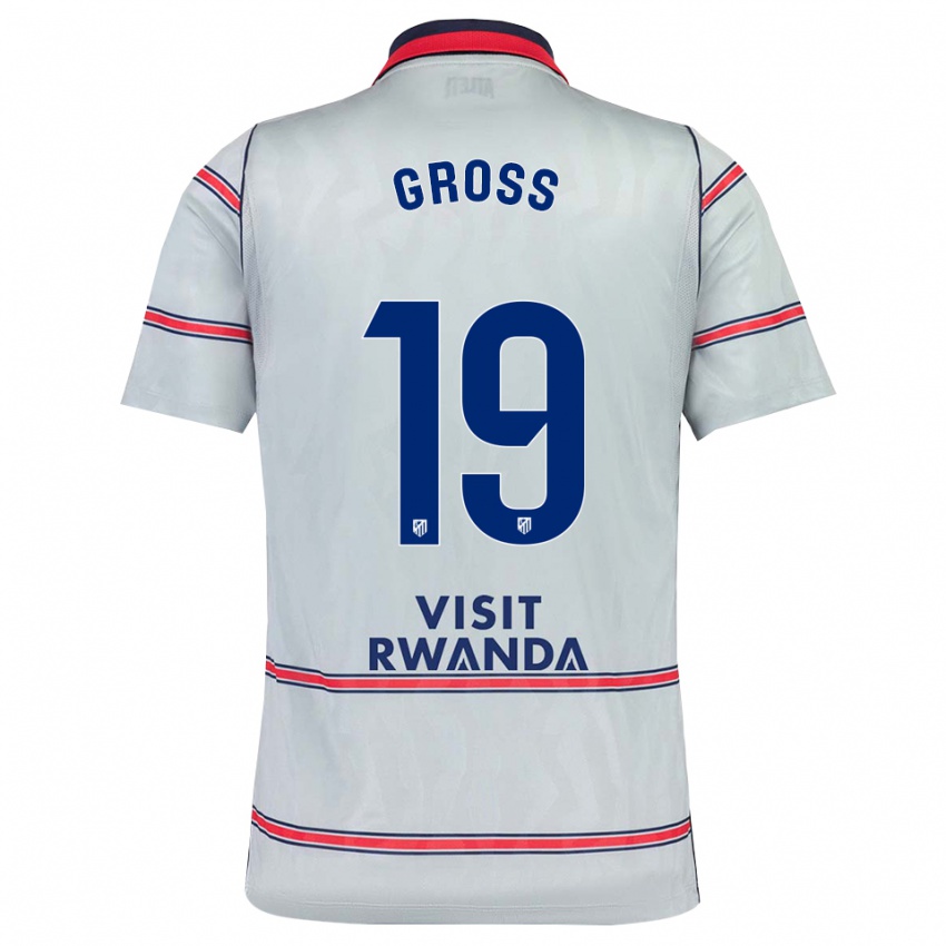 נשים Gonzalo Gross #19 אפור אדום כחול צי ג'רזי קיט שלישי 2026/27 חולצה קצרה