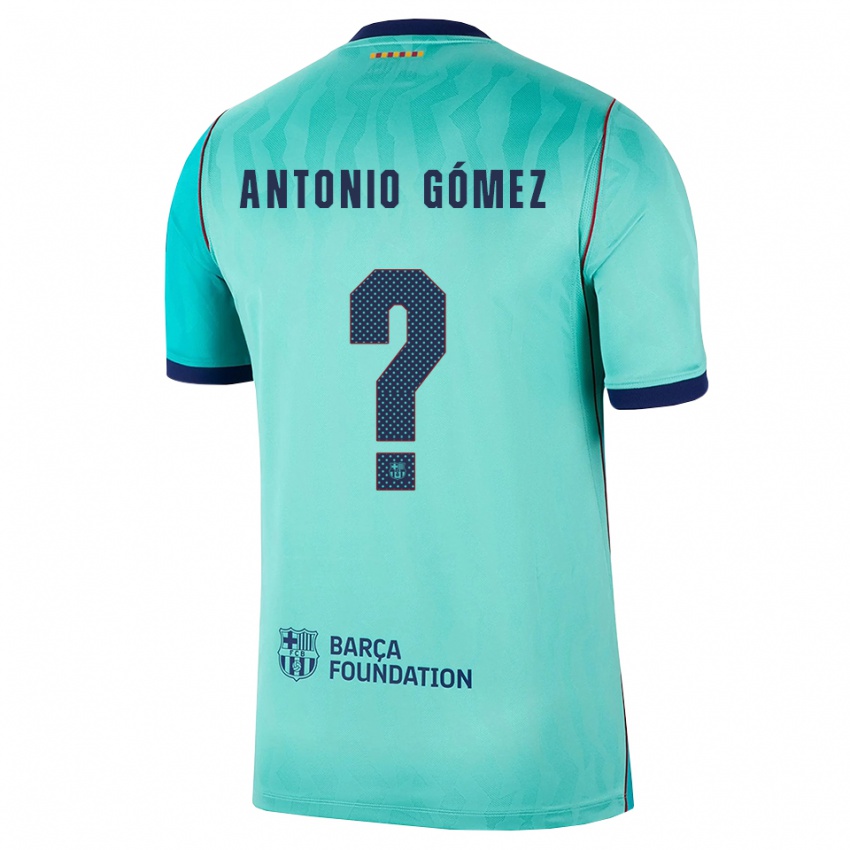 נשים Antonio Gómez #0 אקווה טורקיז מלכותי כחול ג'רזי קיט שלישי 2026/27 חולצה קצרה