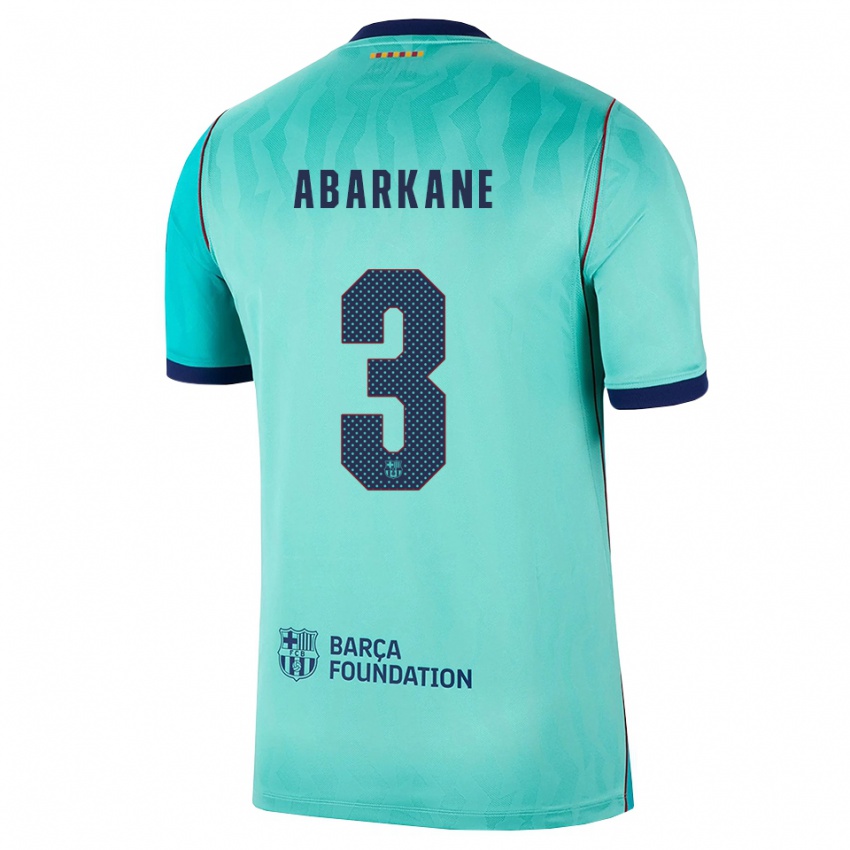 נשים Ahmed Abarkane #3 אקווה טורקיז מלכותי כחול ג'רזי קיט שלישי 2026/27 חולצה קצרה