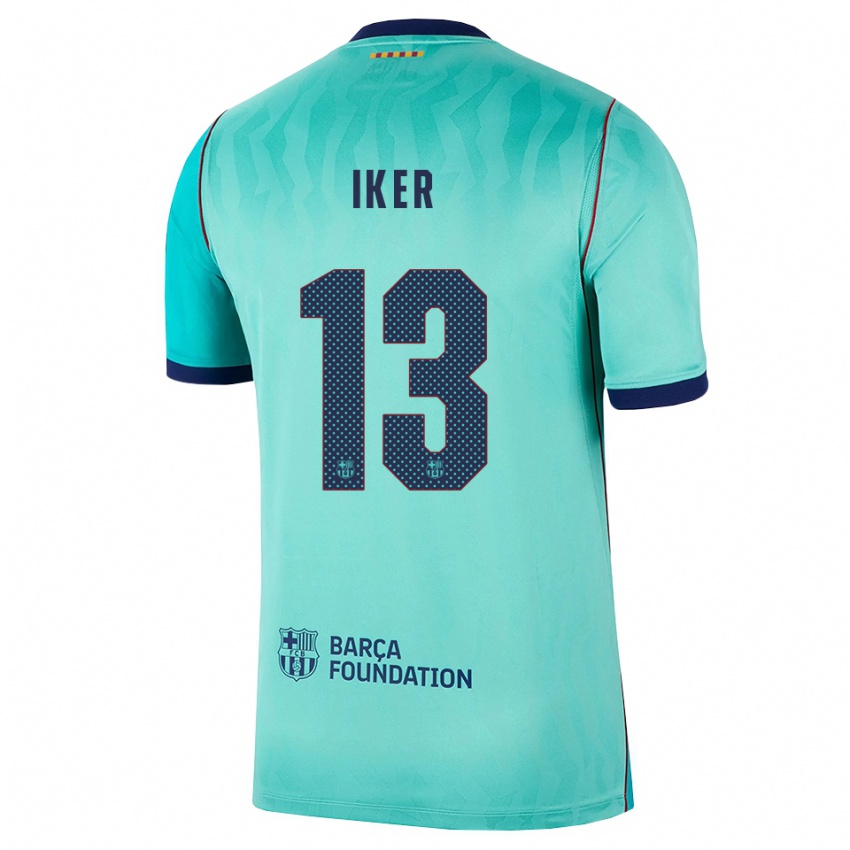 נשים Iker Rodríguez #13 אקווה טורקיז מלכותי כחול ג'רזי קיט שלישי 2026/27 חולצה קצרה
