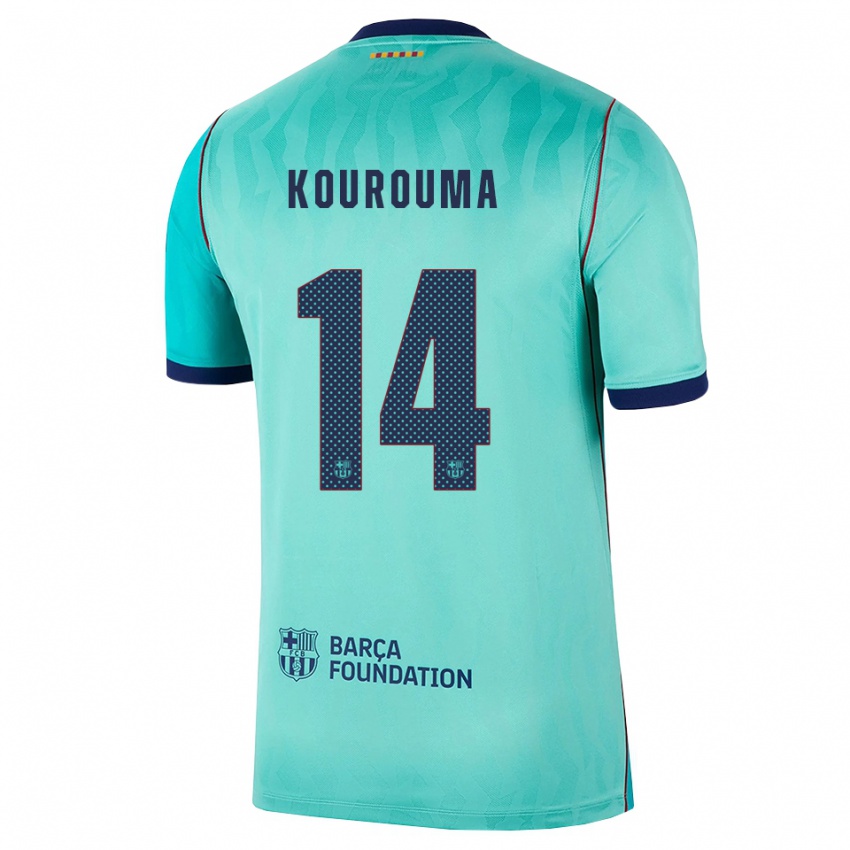 נשים Baba Kourouma #14 אקווה טורקיז מלכותי כחול ג'רזי קיט שלישי 2026/27 חולצה קצרה