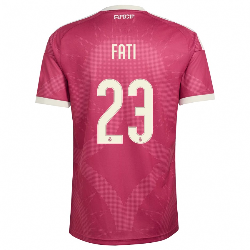 נשים Lamini Fati #23 אדום סגול חיוור לבן ג'רזי קיט שלישי 2026/27 חולצה קצרה