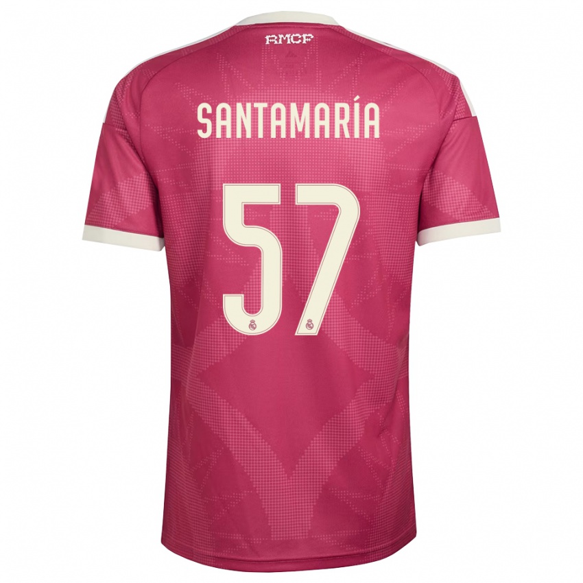 נשים Fran Santamaría #57 אדום סגול חיוור לבן ג'רזי קיט שלישי 2026/27 חולצה קצרה