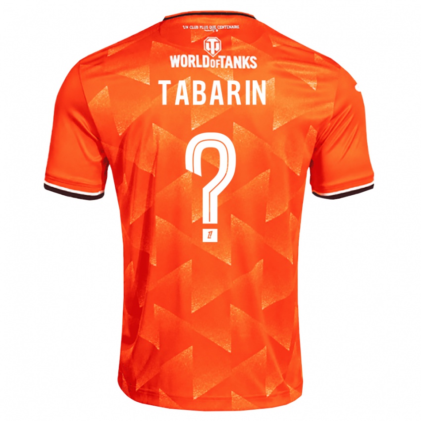 ילדים Lenny Tabarin #0 כתום לבן שחור ג'רזי ביתית 2026/27 חולצה קצרה