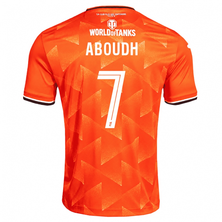 ילדים Jules Aboudh #7 כתום לבן שחור ג'רזי ביתית 2026/27 חולצה קצרה