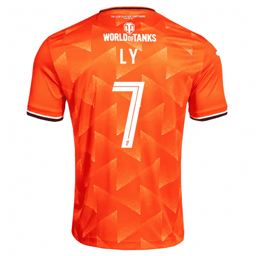 ילדים Mactar Ly #7 כתום לבן שחור ג'רזי ביתית 2026/27 חולצה קצרה