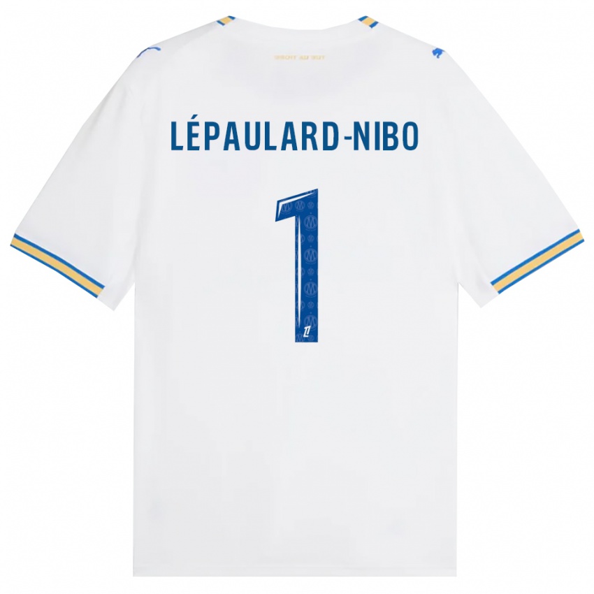 ילדים Mailey Lépaulard-Nibo #1 כחול דודג' לבן ג'רזי ביתית 2026/27 חולצה קצרה