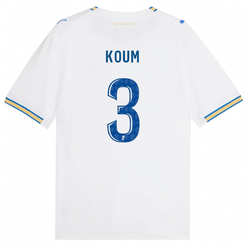 ילדים Alexi Koum #3 כחול דודג' לבן ג'רזי ביתית 2026/27 חולצה קצרה