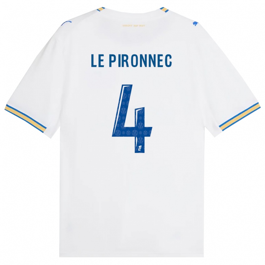 ילדים Kélian Le Pironnec #4 כחול דודג' לבן ג'רזי ביתית 2026/27 חולצה קצרה