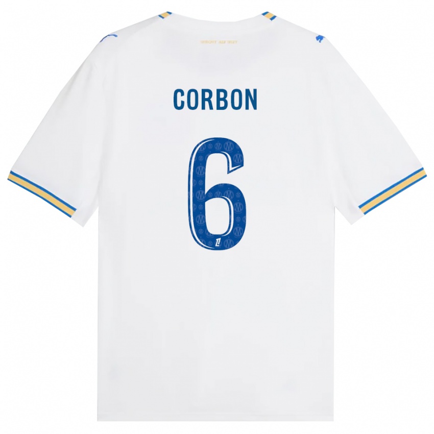 ילדים Max Corbon #6 כחול דודג' לבן ג'רזי ביתית 2026/27 חולצה קצרה