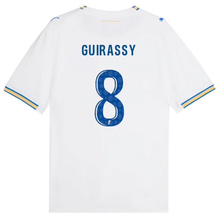 ילדים Moctar Guirassy #8 כחול דודג' לבן ג'רזי ביתית 2026/27 חולצה קצרה