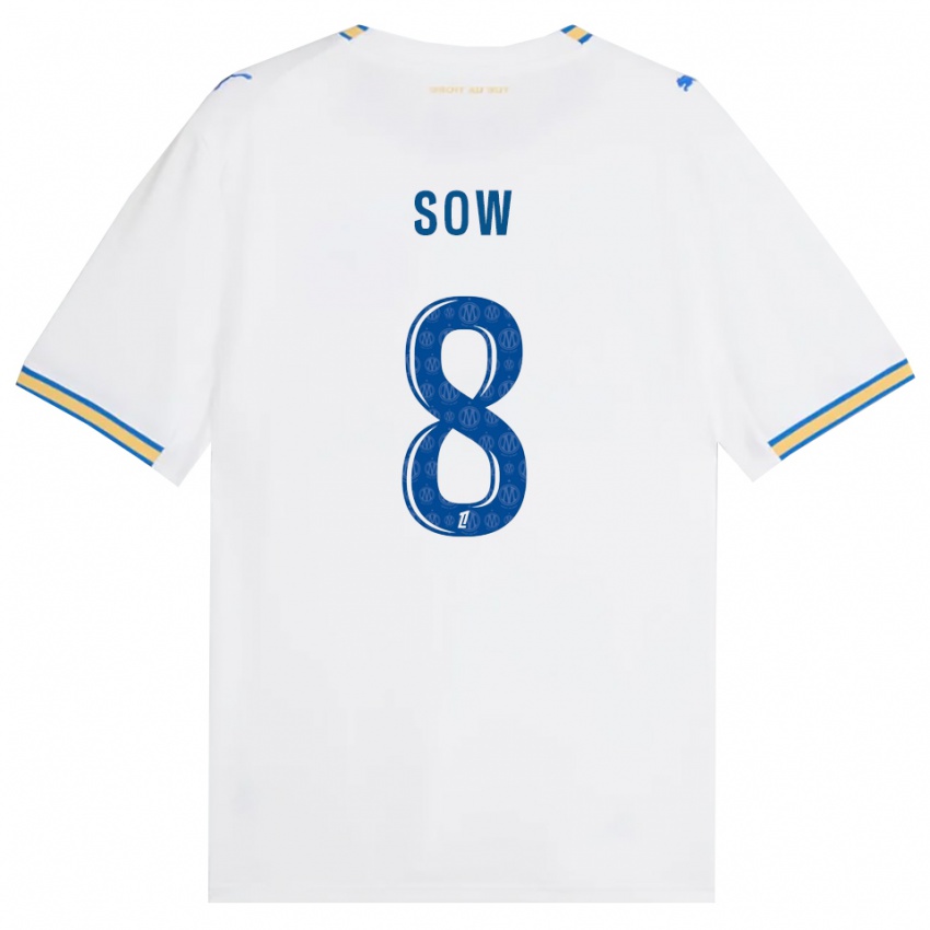 ילדים Mbayang Sow #8 כחול דודג' לבן ג'רזי ביתית 2026/27 חולצה קצרה