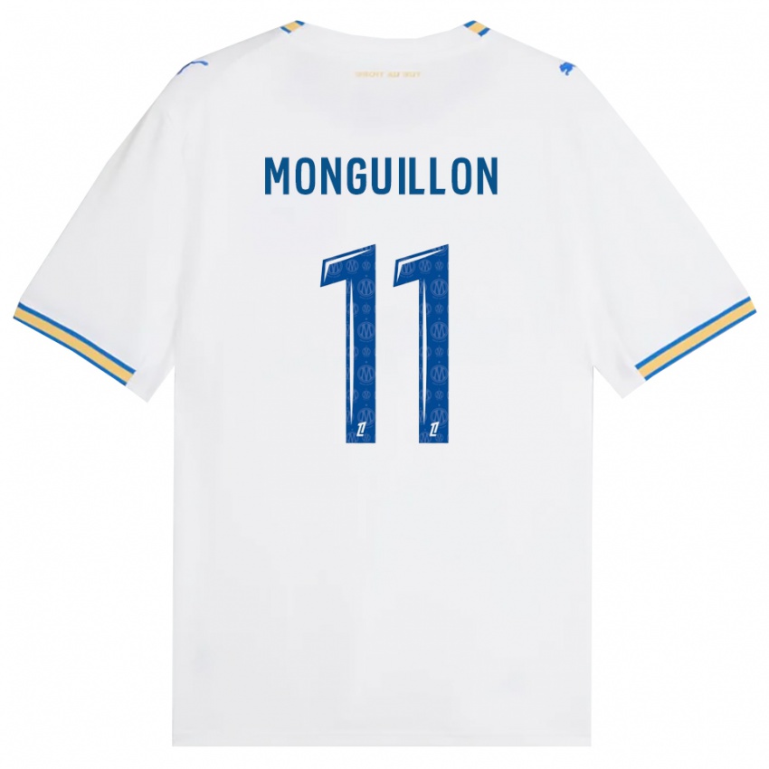 ילדים Coralie Monguillon #11 כחול דודג' לבן ג'רזי ביתית 2026/27 חולצה קצרה