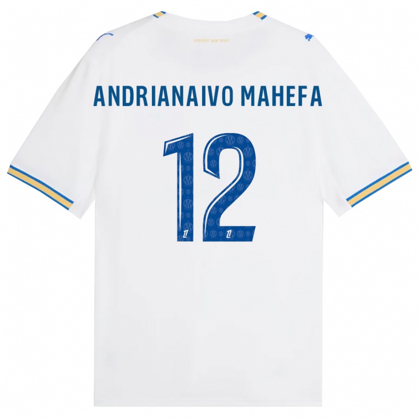 ילדים Mathis Andrianaivo Mahefa #12 כחול דודג' לבן ג'רזי ביתית 2026/27 חולצה קצרה