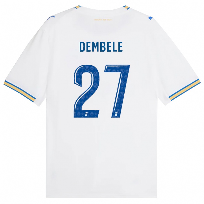 ילדים Coumba Dembélé #27 כחול דודג' לבן ג'רזי ביתית 2026/27 חולצה קצרה