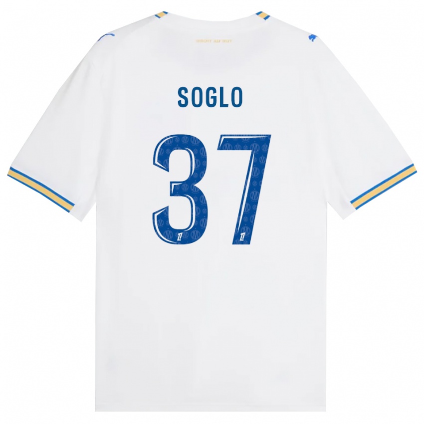 ילדים Emran Soglo #37 כחול דודג' לבן ג'רזי ביתית 2026/27 חולצה קצרה