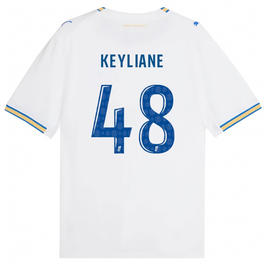 ילדים Keyliane Abdallah #48 כחול דודג' לבן ג'רזי ביתית 2026/27 חולצה קצרה