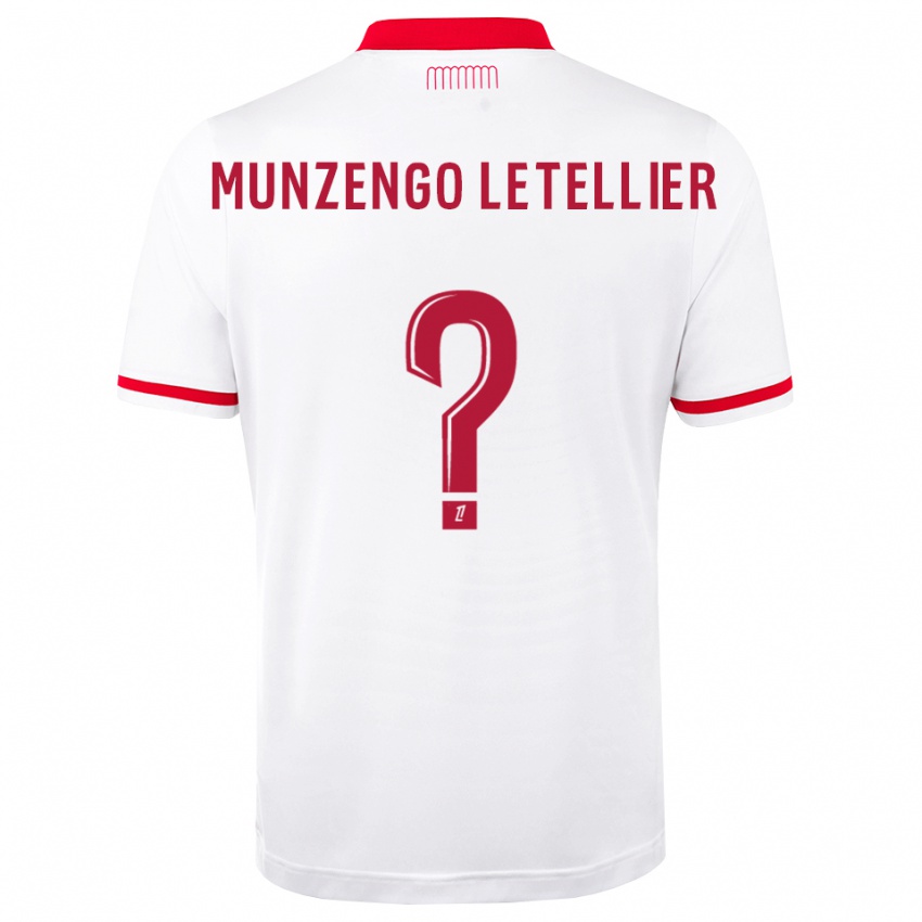 ילדים Viany Munzengo Letellier #0 אדום לבן ג'רזי ביתית 2026/27 חולצה קצרה