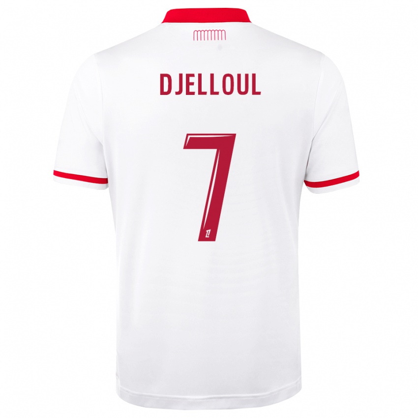 ילדים Jassim Djelloul #7 אדום לבן ג'רזי ביתית 2026/27 חולצה קצרה