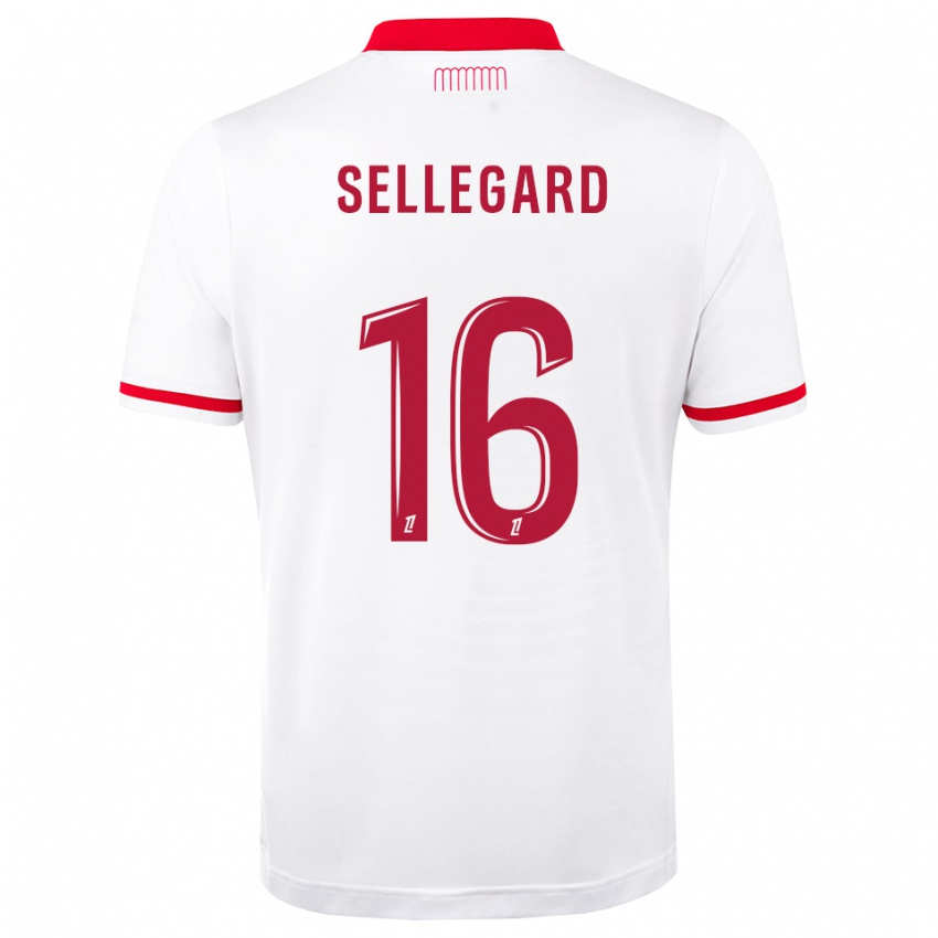 ילדים Alexander Sellegard #16 אדום לבן ג'רזי ביתית 2026/27 חולצה קצרה