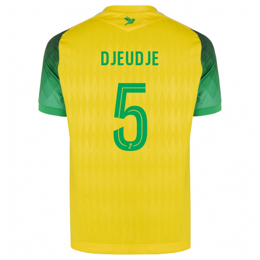 ילדים Lilian Djeudje #5 ירוק צהוב אדום ג'רזי ביתית 2026/27 חולצה קצרה