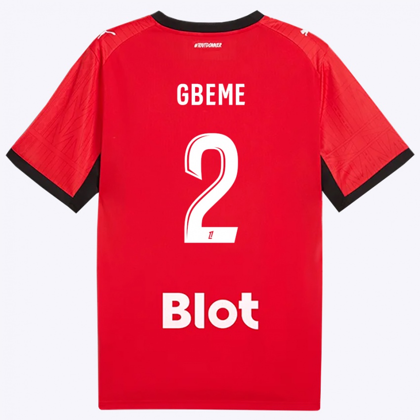 ילדים Mervin Gbeme #2 אדום שחור לבן ג'רזי ביתית 2026/27 חולצה קצרה