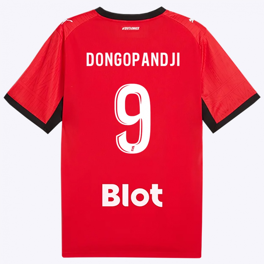 ילדים Kelvin Dongopandji #9 אדום שחור לבן ג'רזי ביתית 2026/27 חולצה קצרה