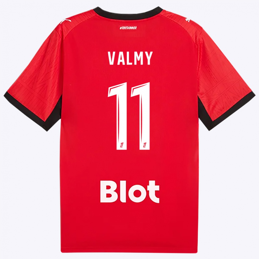 ילדים Mouhammad Valmy #11 אדום שחור לבן ג'רזי ביתית 2026/27 חולצה קצרה